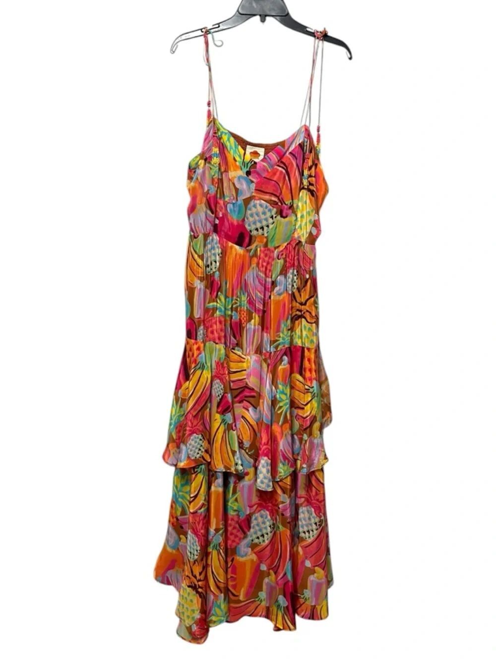 NWT FARM RIO Fruit Salad Ruffle Tiered Maxi Dress XL - Picture 2 of 10